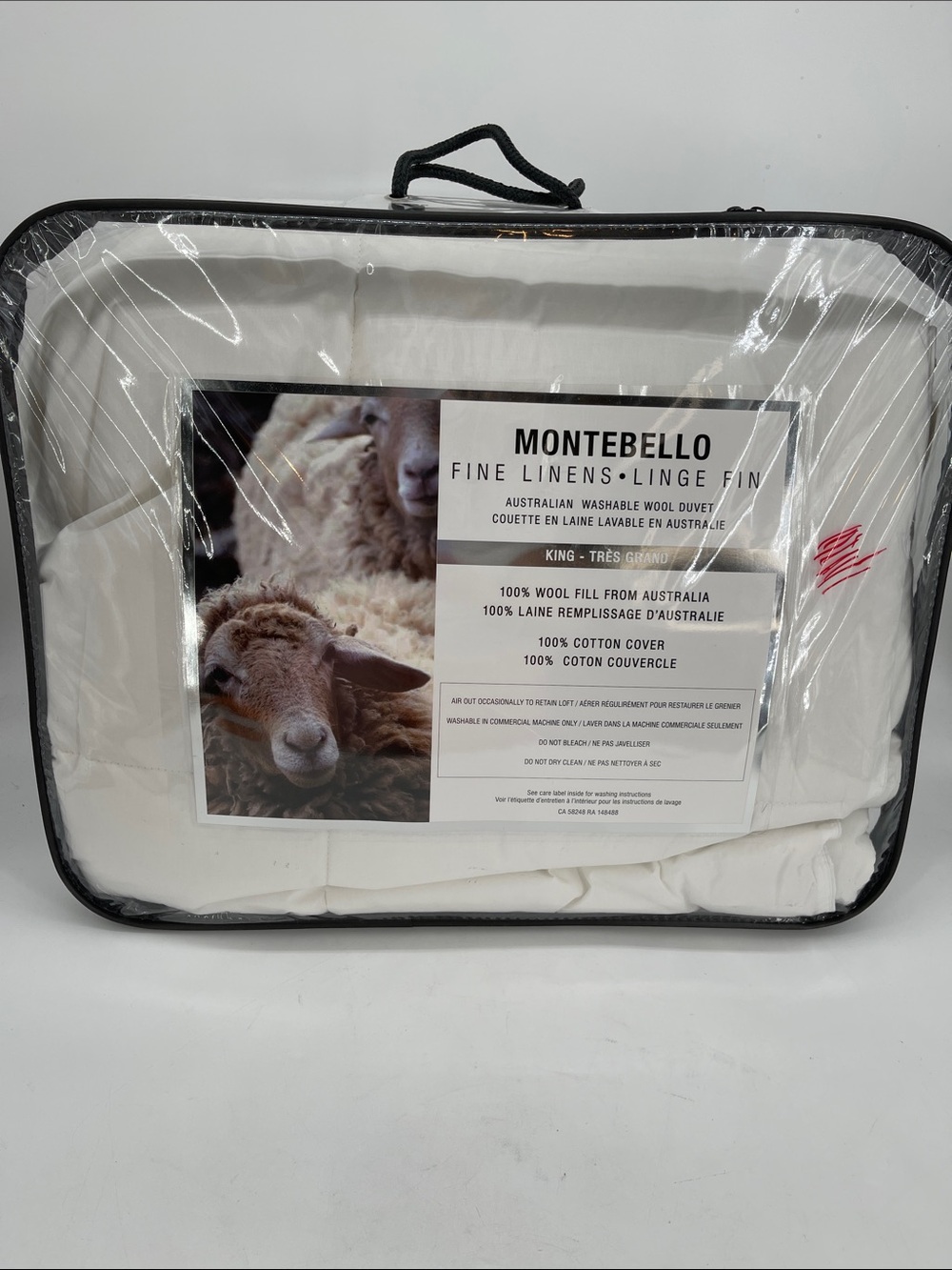 Montebello Australian Washable Wool Duvet Insert New In Bag
